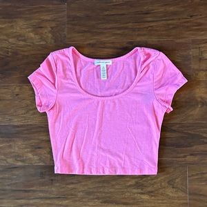 Pink crop top, size small